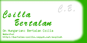 csilla bertalan business card